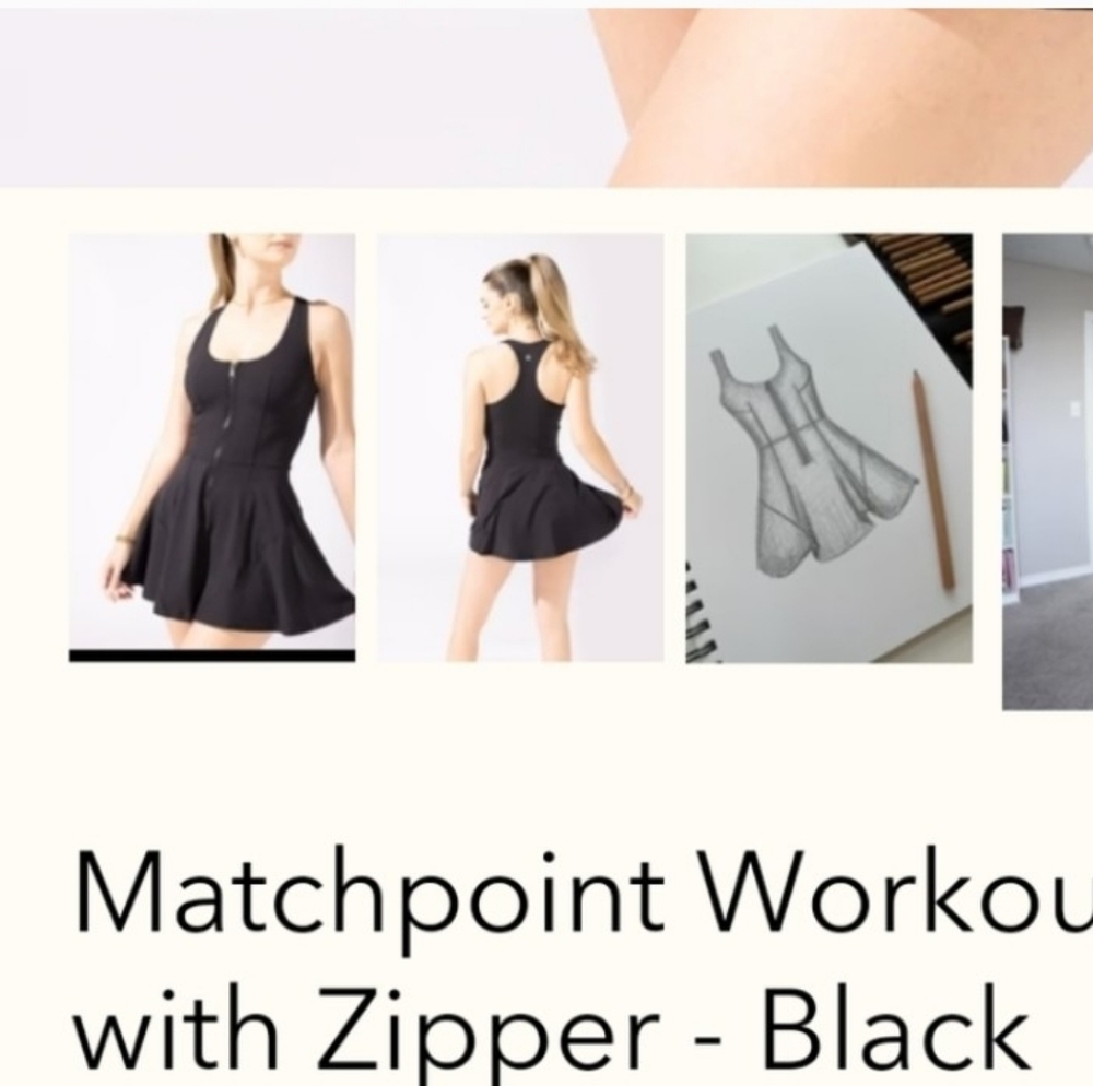 POPFLEX Black Touchpoint Workout Dress
